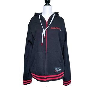 KEITH URBAN 2018 TOUR Graffiti U Black Red Hoodie MEDIUM country concert merch